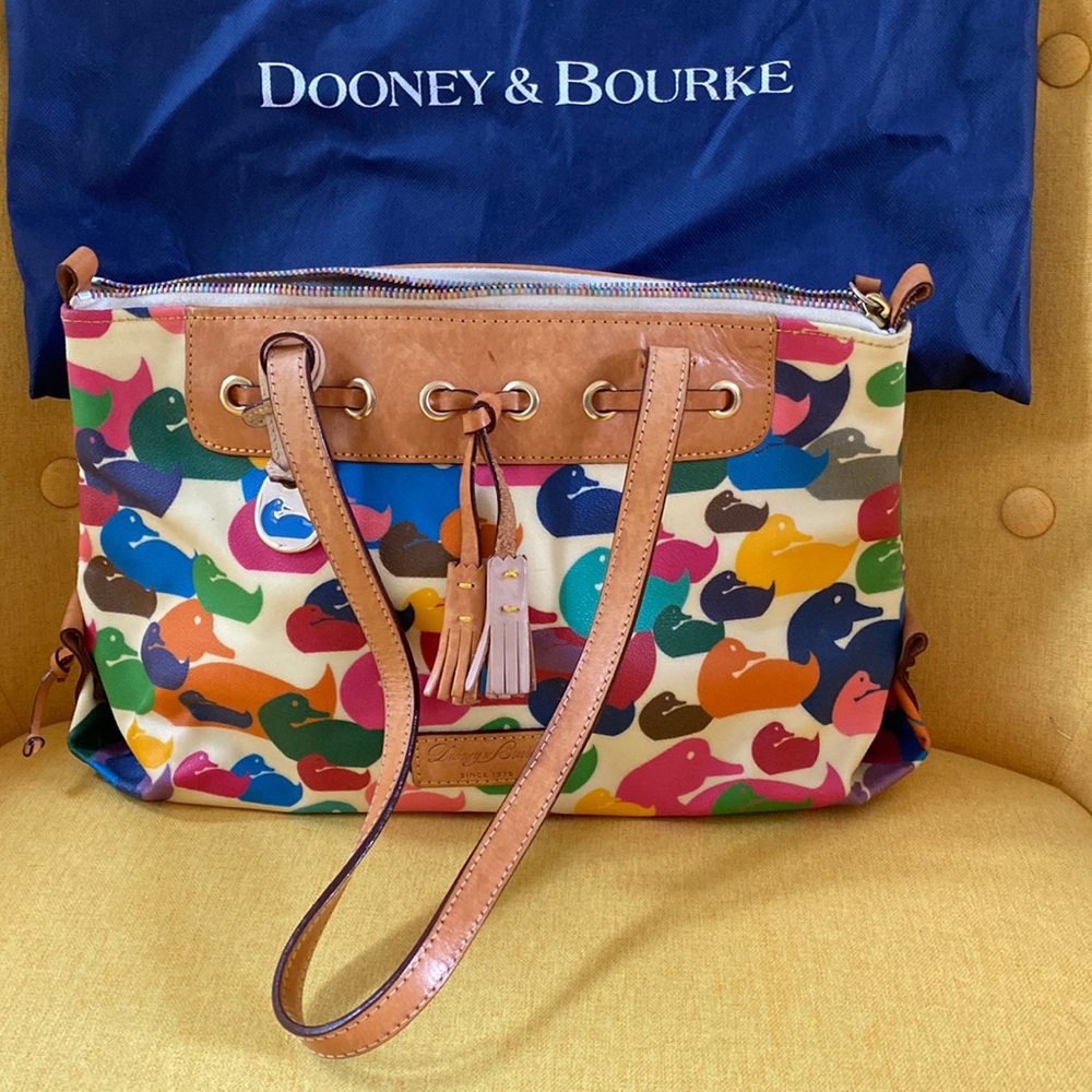 Dooney & Bourke Large Tassel Zip Top Purse